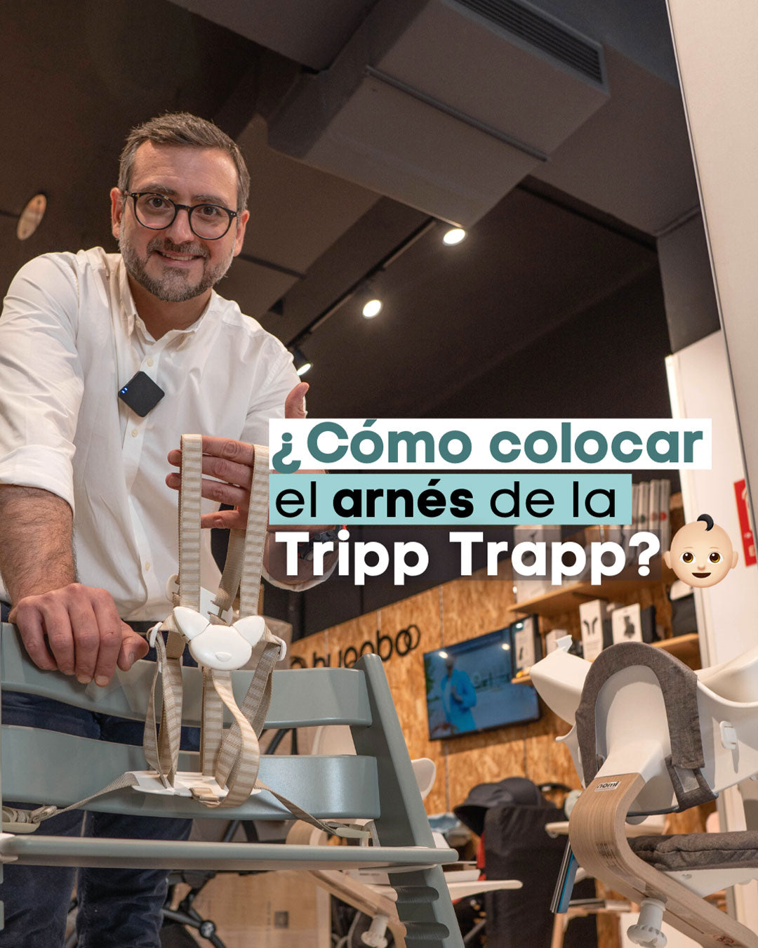 ¿Cómo instalar el arnés de la trona Stokke?