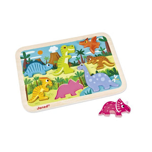 Chunky Puzzle Dinosaurios 7 piezas Janod