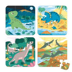 4 Puzzles de dinosaurios evolutivos Janod