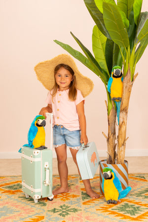 Peluche Guacamayo azul y amarillo 26cm Teddy Hermann