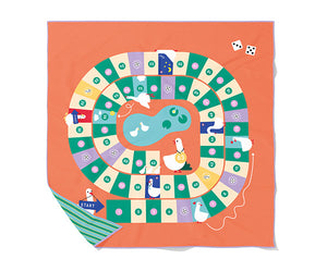 Toalla de juego “Game of the Goose" Doble cara y multifunción Quut