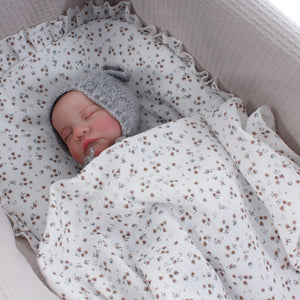 Kit base capazo con volante y muselina Uzturre