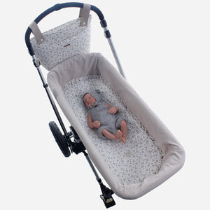 Kit base capazo con volante y muselina Uzturre