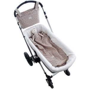 Kit base capazo con volante y muselina Uzturre