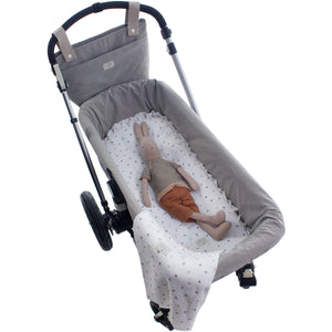 Kit base capazo con volante y muselina Uzturre