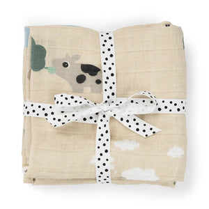 Pack de 2 paños para eructar Tiny Farm Done by Deer