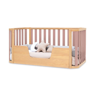 Cuna-cama-escritorio 70x140 cm (3en1) madera/rosa · Crea Plus Dos · Alondra