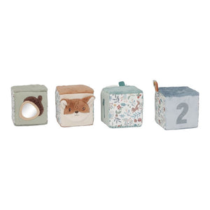 4 Cubos apilables blanditos Forest Friends Little Dutch