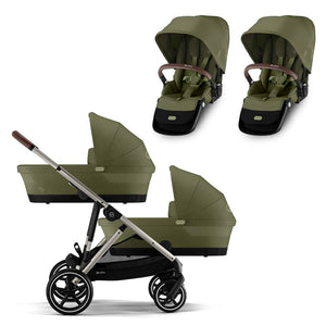 Carrito Cybex Gazelle S gemelar con 2 capazos y 2 asientos