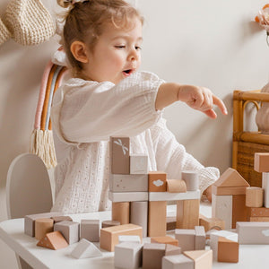 Bloques de madera 50 piezas nougat Label Label