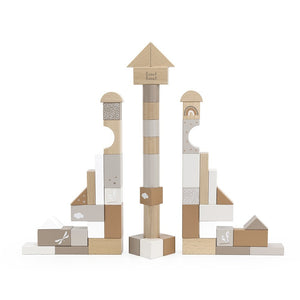 Bloques de madera 50 piezas nougat Label Label