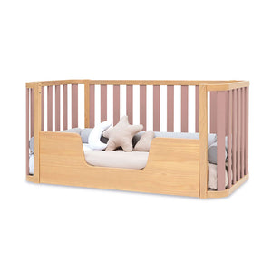 Minicuna-cuna-cama-escritorio (4en1) madera/rosa · Crea Plus Tres · Alondra