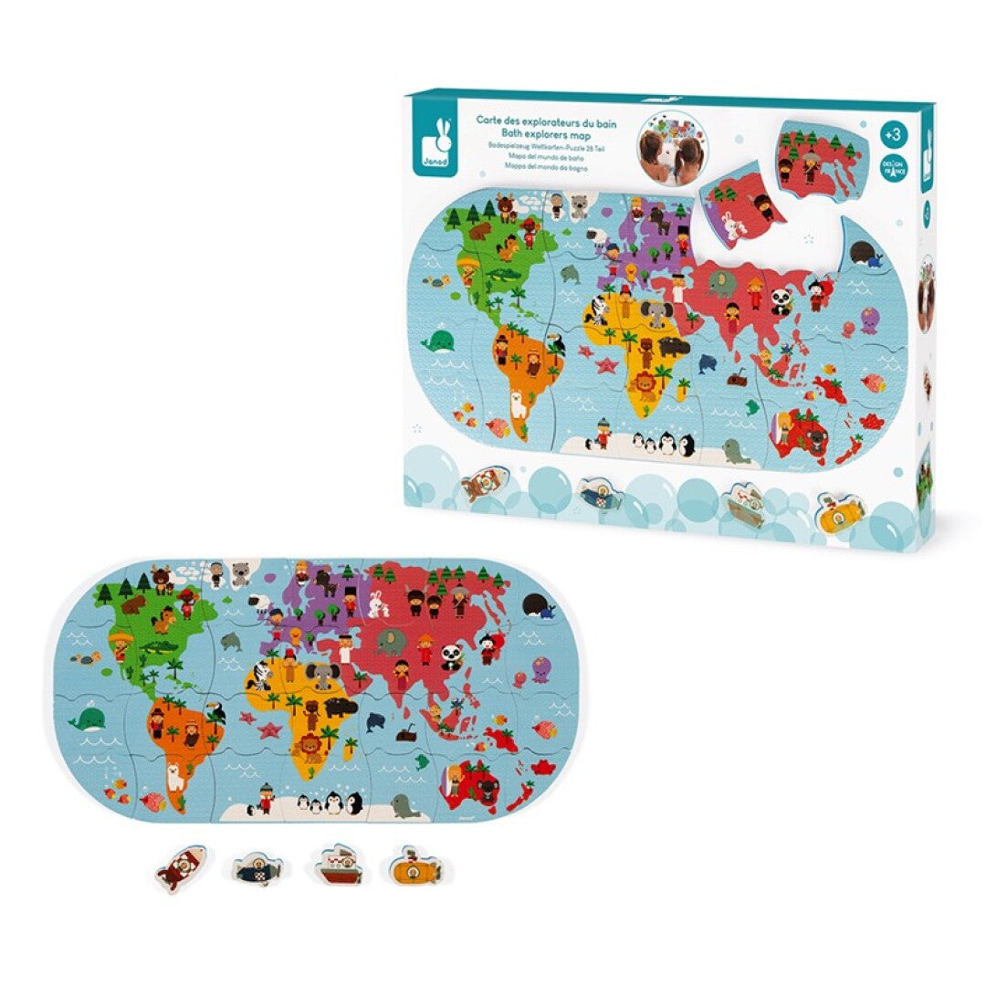 Mapa del mundo de baño Janod