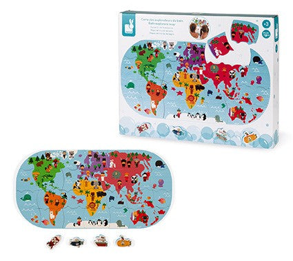 Mapa del mundo de baño Janod