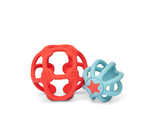 Set de 2 mordedores sensoriales naranja y azul Little L