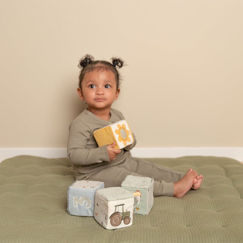 4 Cubos apilables blanditos Little Farm Little Dutch