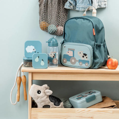 Botella con pajita Tiny Farm Blue 350 ml - imagen 3