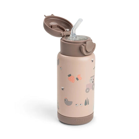 Botella térmica con pajita Tiny Farm 340 ml