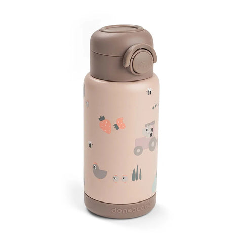 Botella térmica con pajita Tiny Farm 340 ml