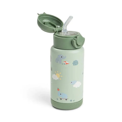 Botella térmica con pajita Playground Green