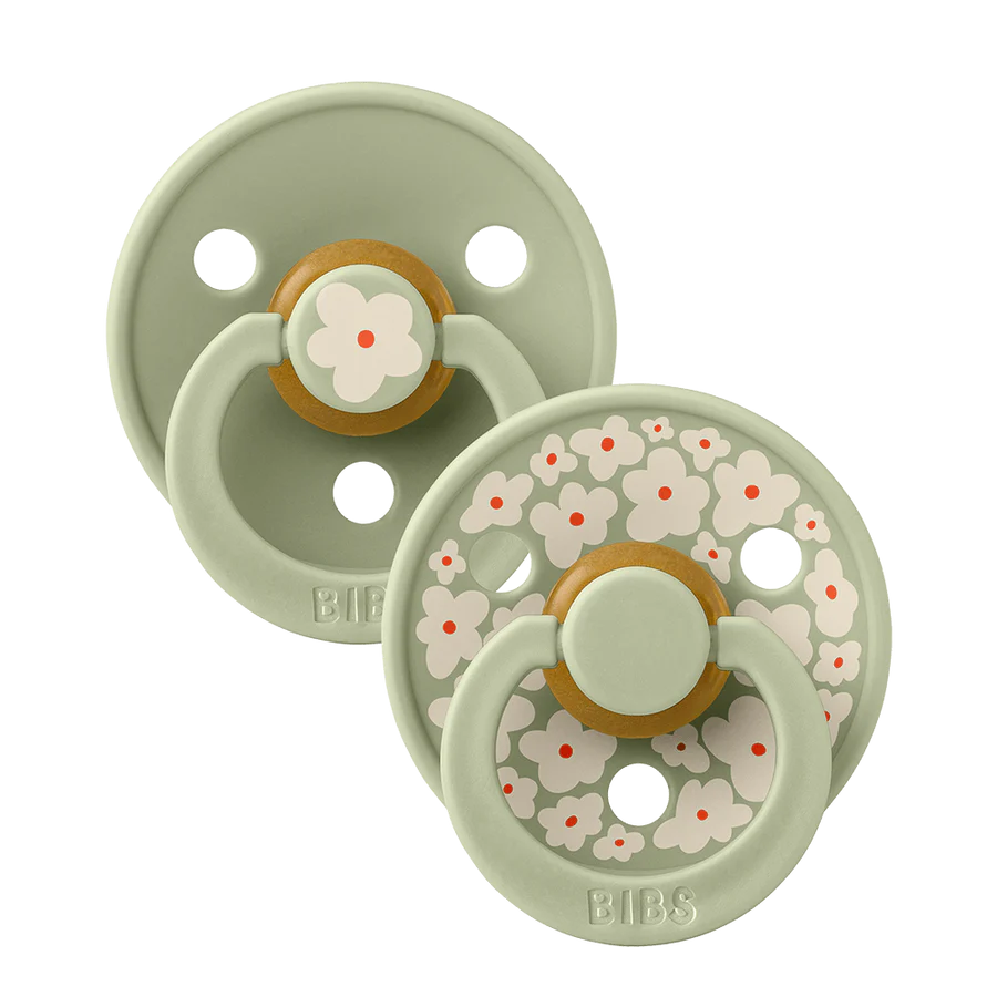 2 Chupetes BIBS Studio Colour Round Jasmine Sage Mix