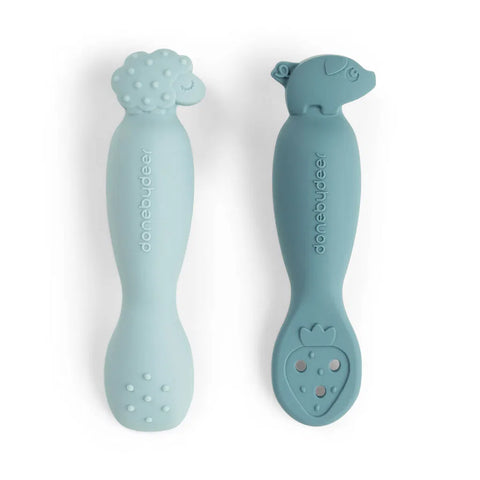 Set de 2 cucharas de aprendizaje "Tiny Farm" Done by Deer