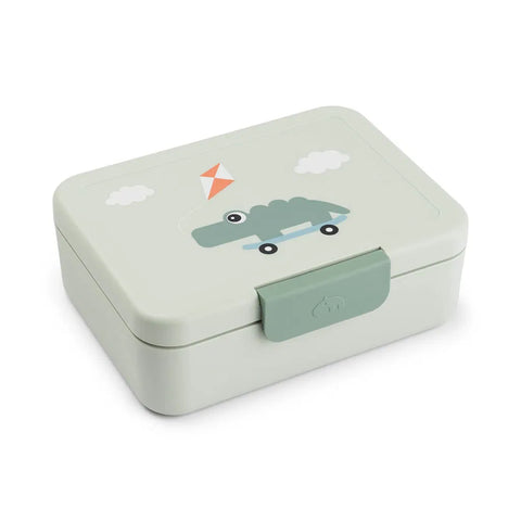 Caja de almuerzo con separador Playground Green Done by Deer