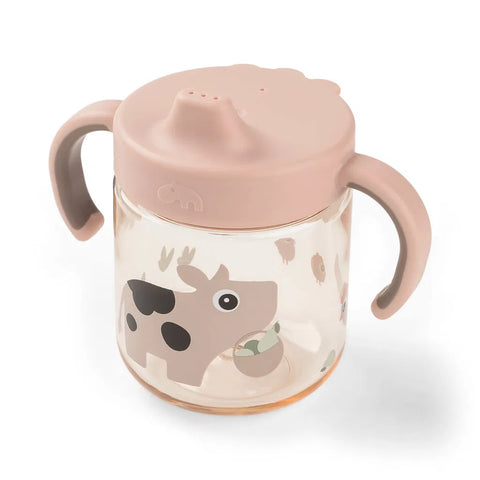 Vaso de aprendizaje con boquilla y dos asas Tiny Farm