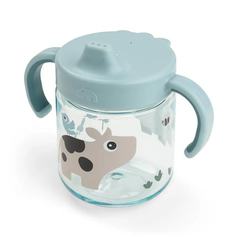 Vaso de aprendizaje con boquilla y dos asas Tiny Farm
