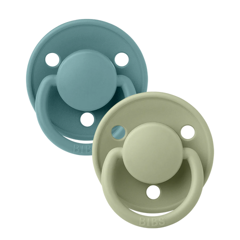 2 Chupetes BIBS De Lux Island Sea/Sage Silicona