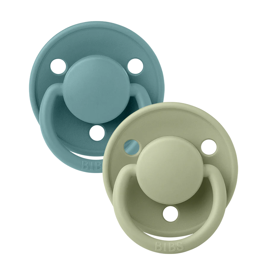2 Chupetes BIBS De Lux Island Sea/Sage Silicona