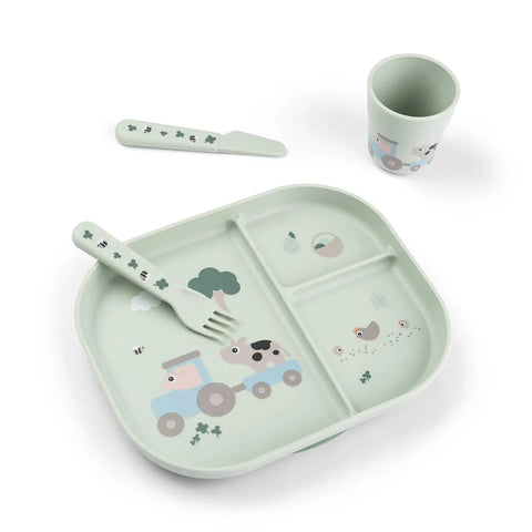 Set de vajilla con ventosa Tiny Farm Done by Deer
