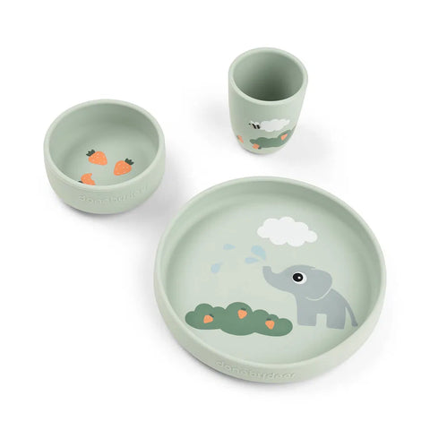 Set de vajilla antideslizante Stick&Stay Elphee Done by Deer