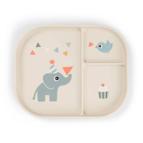 Plato con compartimento foodie