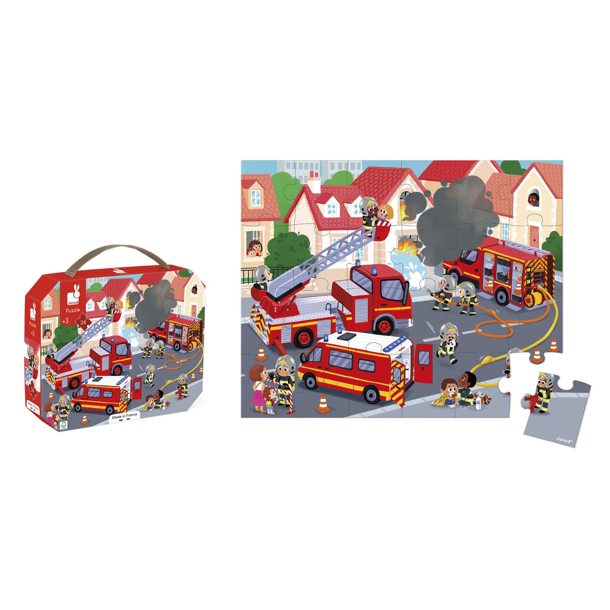 Puzzle bomberos - 24 piezas Janod