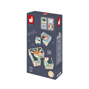 Cubos de animales del bosque 4 piezas Janod