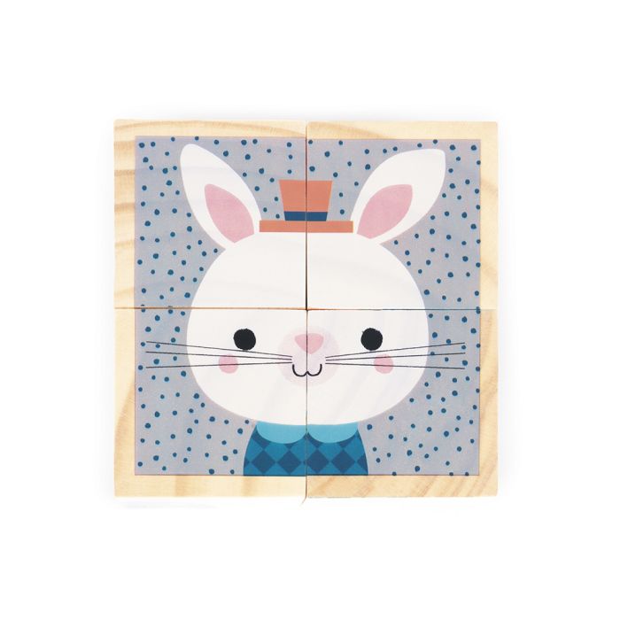 Cubos de animales del bosque 4 piezas Janod