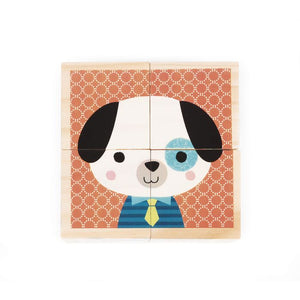 Cubos de animales del bosque 4 piezas Janod