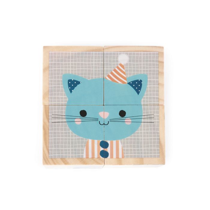 Cubos de animales del bosque 4 piezas Janod