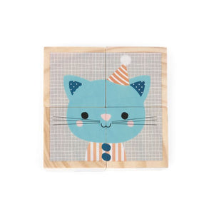 Cubos de animales del bosque 4 piezas Janod