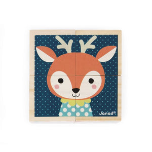 Cubos de animales del bosque 4 piezas Janod