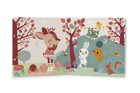 Libro de sonidos y texturas "Happy Forest" Lilliputiens