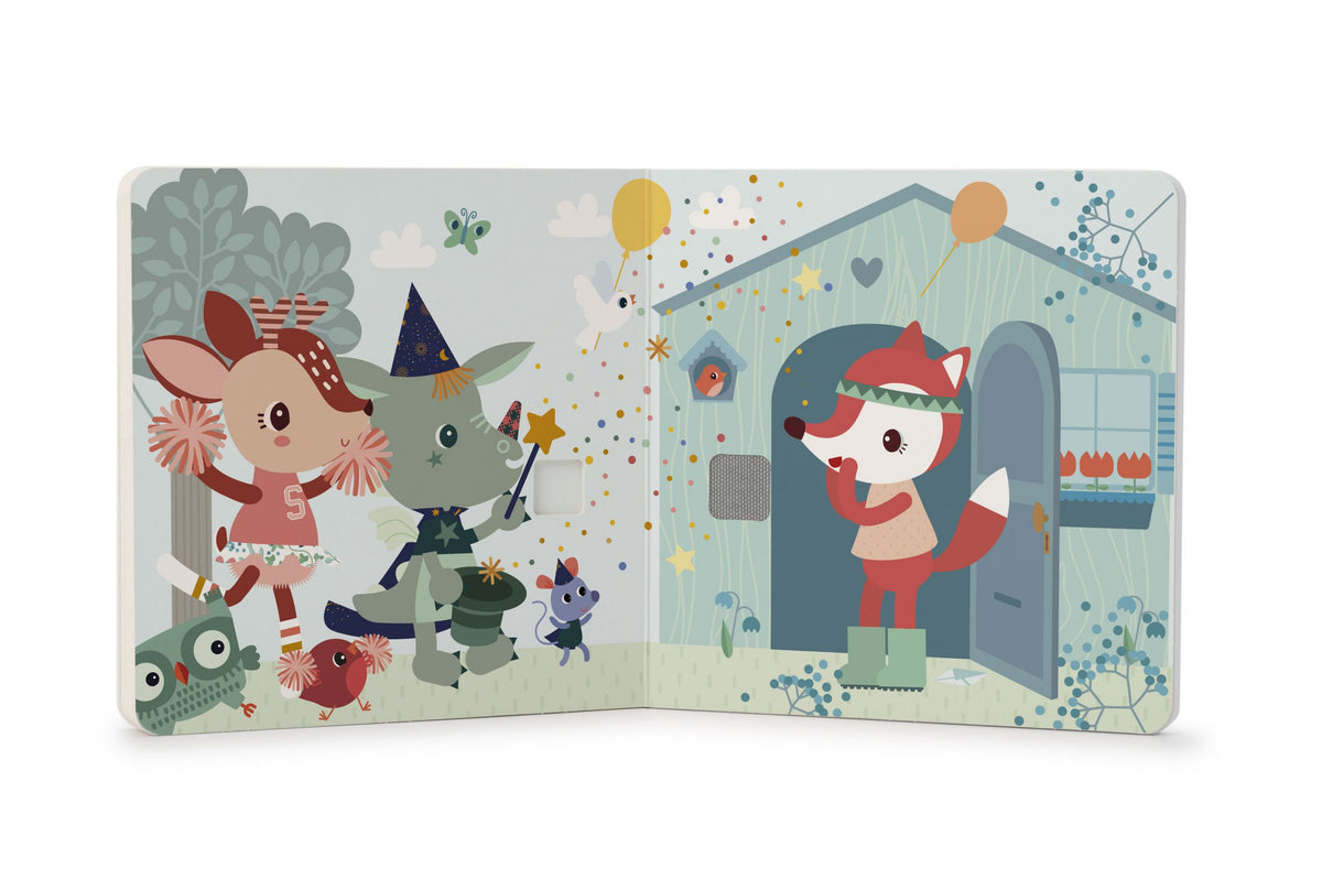 Libro de sonidos y texturas "Happy Forest" Lilliputiens