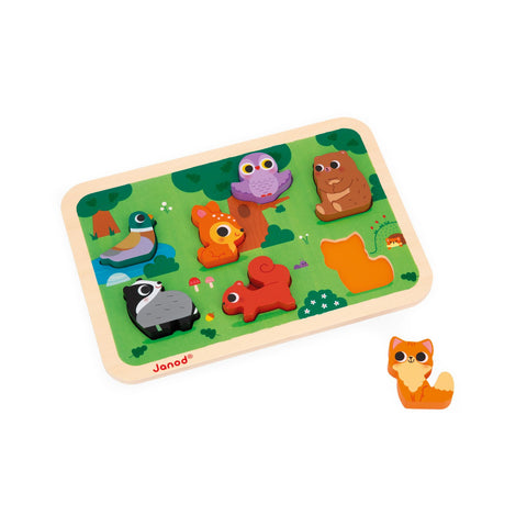 Chunky Puzzle del Bosque  7 piezas Janod