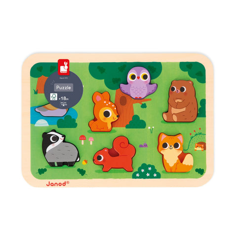 Chunky Puzzle del Bosque  7 piezas Janod