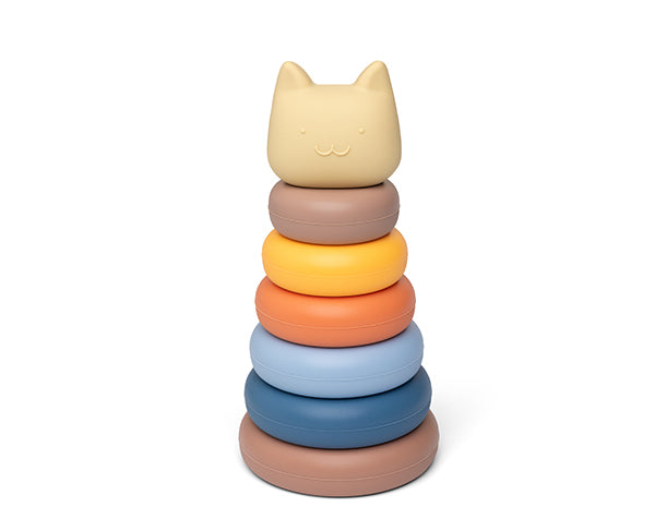 Torre apilable gatos Beige y Azul Little L