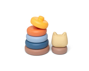 Torre apilable gatos Beige y Azul Little L