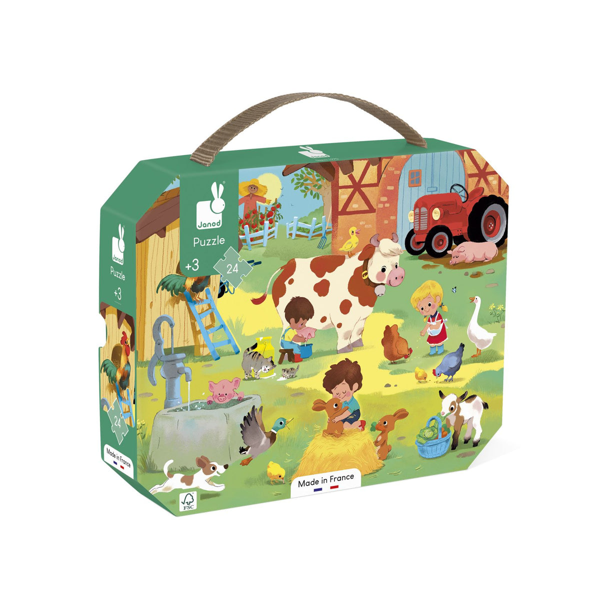 Puzzle un día en la granja - 24 piezas Janod
