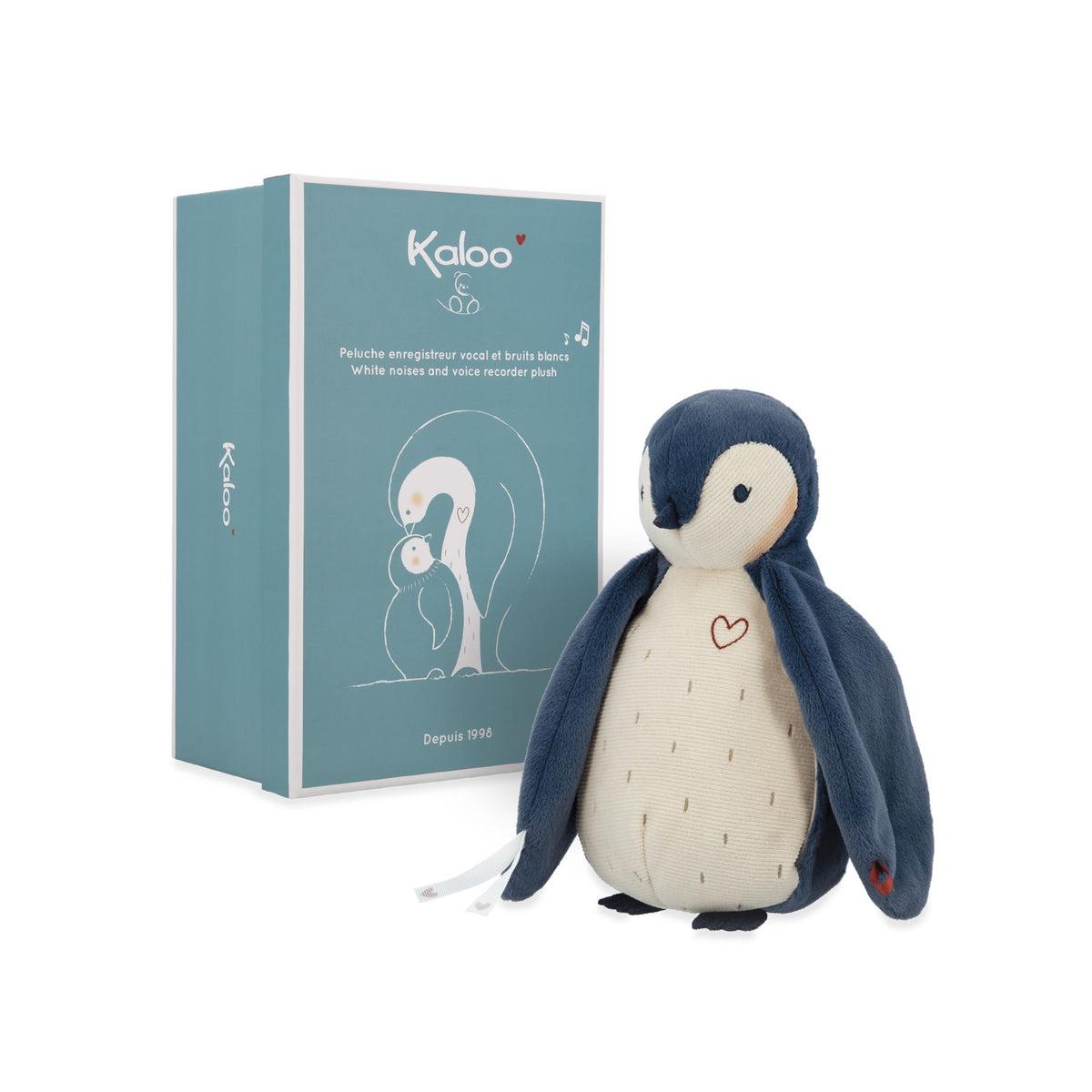 Peluche pingüino ruidos blancos con grabadora Kaloo