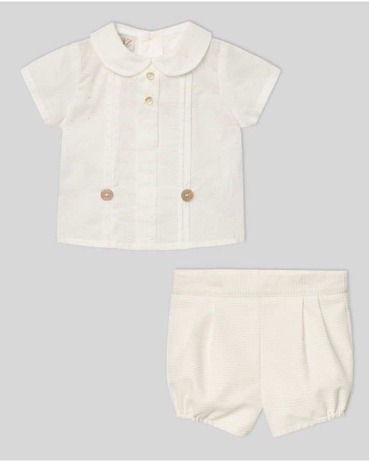 Pack niño blusa + short "Paz V25" Paz Rodríguez